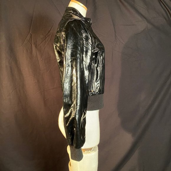 Emilie D. Genuine Leather Bomber Jacket Size Medium - Picture 3 of 8